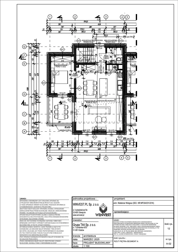 Rzut piętra — Segment A